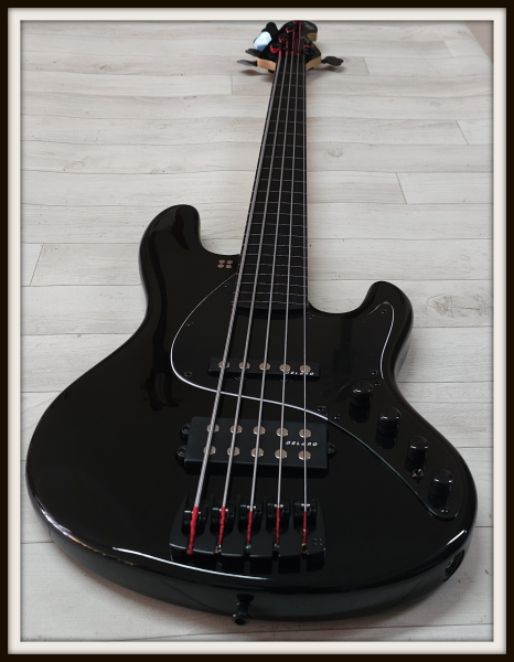 Sandberg California II TM5 Ebony Fretless, Black Highgloss